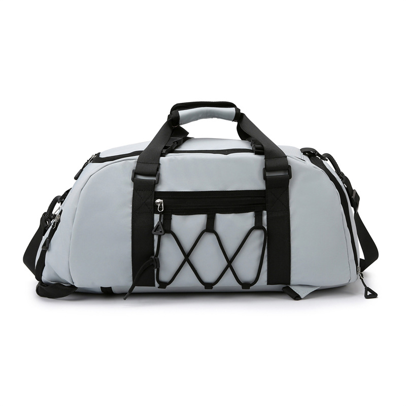 Bolso de fitness deportivo de ocio de moda Bolso bandolera de viaje corto de gran capacidad Separación de seco y húmedo Bolso de equipaje de doble respaldo de tres fines