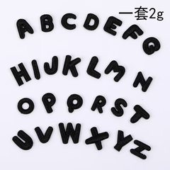 跨境电脑刺绣布贴黑白小数字字母服装辅料补丁贴DIY装饰贴刺绣贴