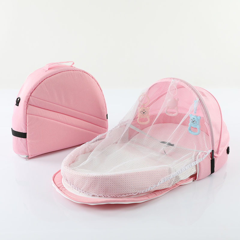 Cuna biónica portátil plegable y desmontable, anti-mosquitos para viajes, cuna dentro de cuna multifuncional para bebés image 13