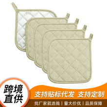 跨境毛巾布隔热垫涂银布家用厨房耐热高温烘培烹饪手垫可挂垫子