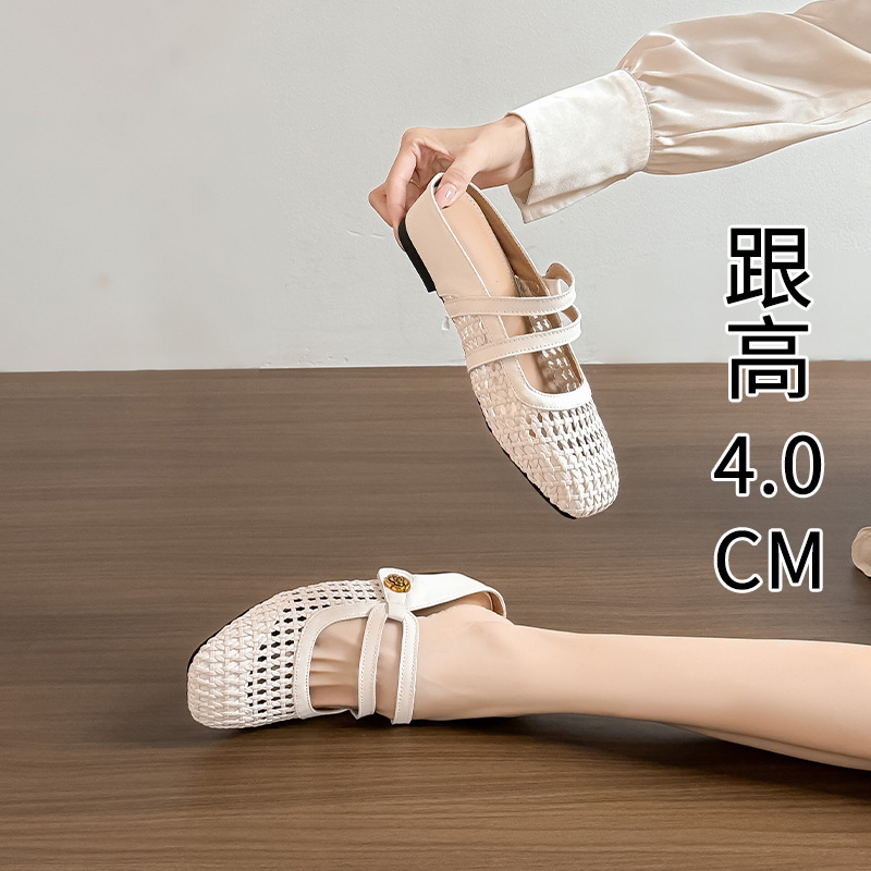 In Stock~New Summer Style Heelless Square-Toe Mules, Closed-Toe Sandals for Women, Summer Outdoor Wear, Chunky Heel Half-Slipper Shoes In Stock~New Summer Style Heelless Square-Toe Mules, Closed-Toe Sandals for Women, Summer Outdoor Wear, Chunky Heel Half-Slipper Shoes