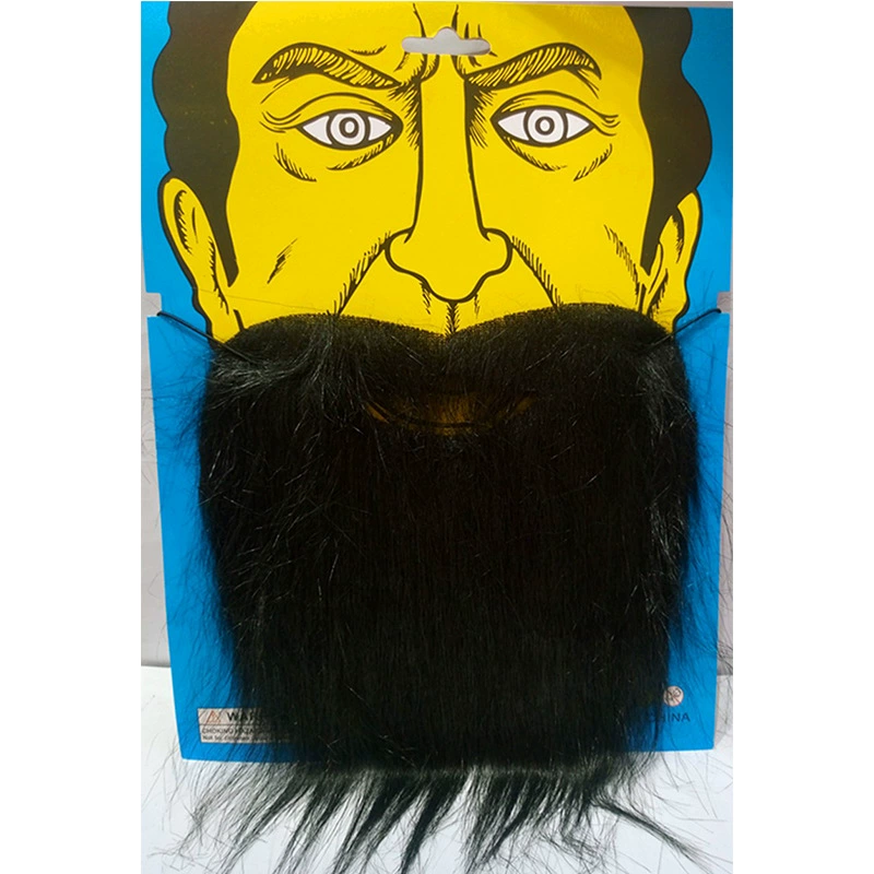 Self-Adhesive Fake Beard Set, 12-Card Plush Fiber, Halloween & Party Costume Accessories