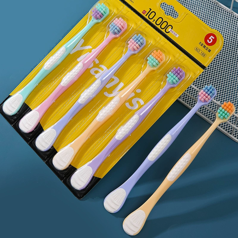 5 зубных щеток с мягкой щетиной оптом для взрослых