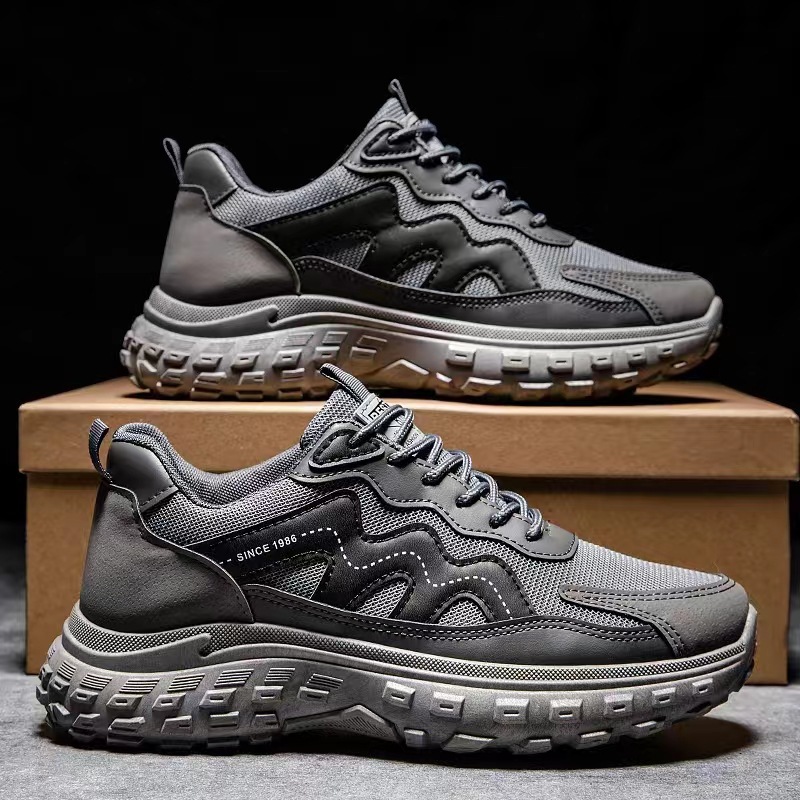 Primavera nueva malla transpirable superficie zapatilla de deporte retro zapatos de los hombres de ocio al aire libre zapatillas de deporte de los hombres transfronteriza
