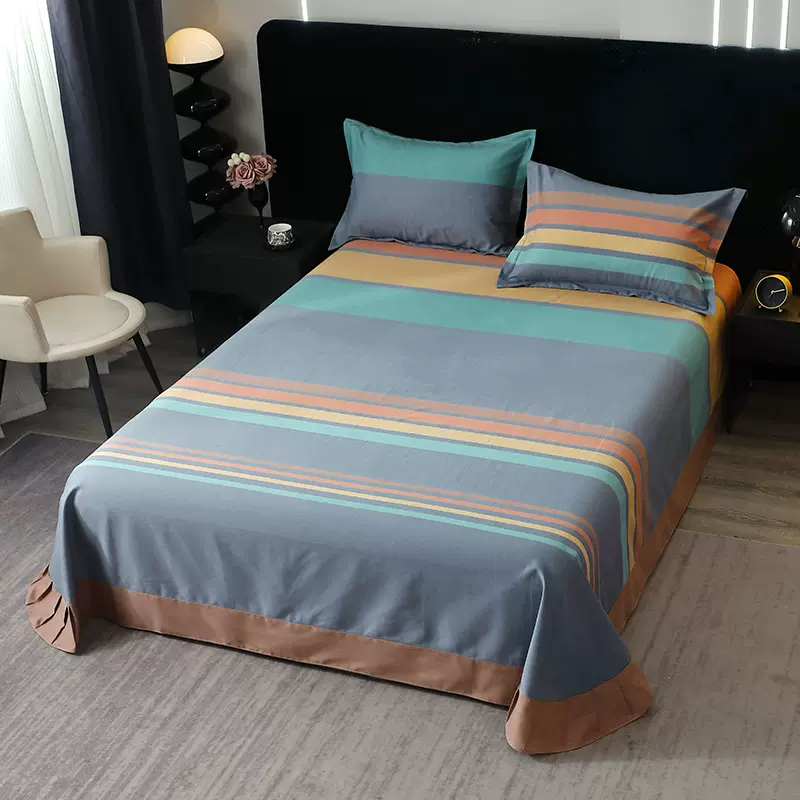 全棉磨毛单人双人床单纯棉加厚单件被单学生宿舍家用南通家纺床品