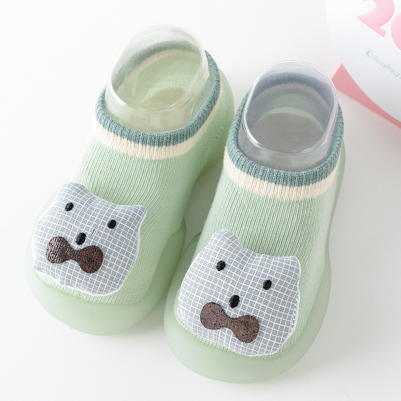 Nuevo bebé niño zapatos de fondo suave antideslizante lindo bebé piso zapatos calcetines primavera y otoño interior fresco niños calcetines Zapatos