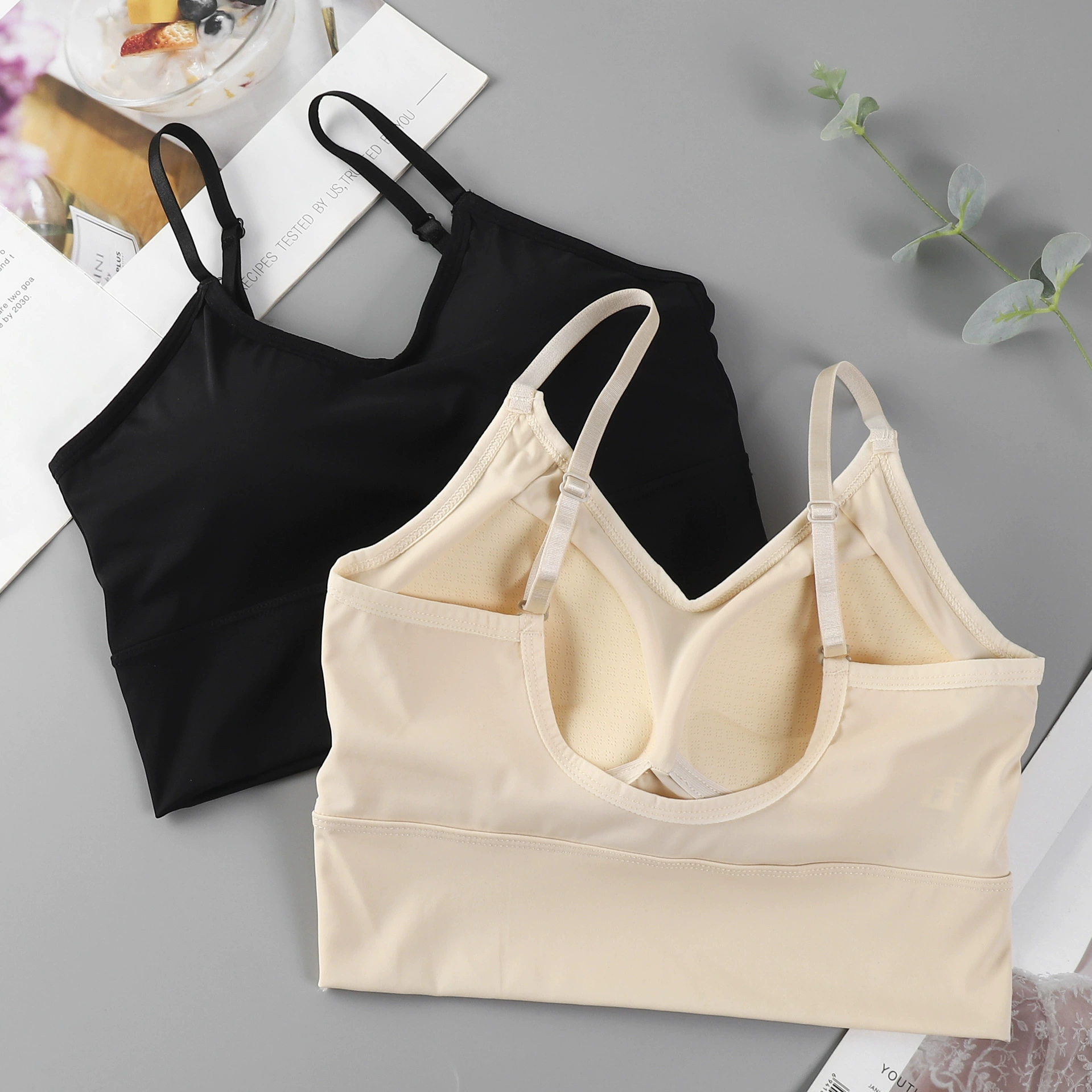Silk adjustable breast pads, straps, protective underware, wireless bra, beautiful back, clips included, backless