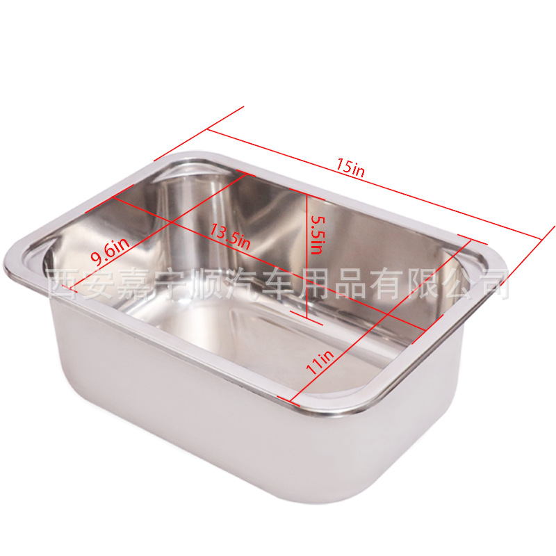 RV cuadrado pequeño tamaño fregadero con tabla de cortar fregadero oculto RV cocina fregadero 304 acero inoxidable