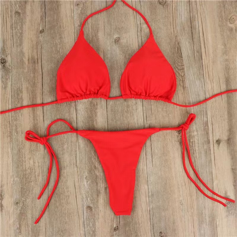 Femmes Couleur Unie Ensemble 2 Pièces Bikinis display picture 1