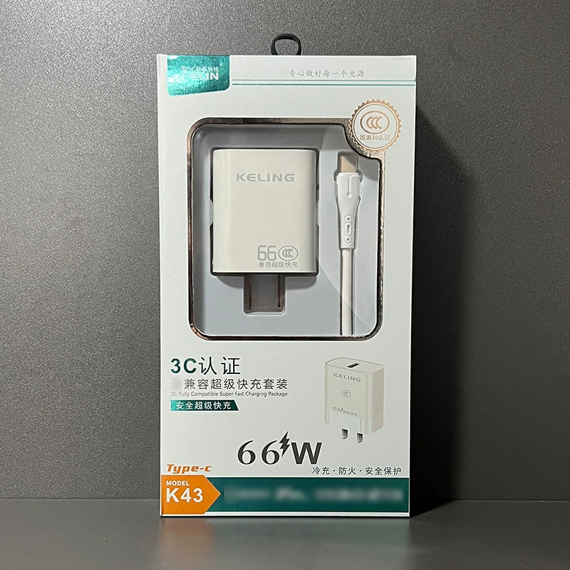 科菱 K43 набор сверхбыстрой зарядки 66W кабель данные совместимо с Huawei /oppo /Type-C зарядный блок оптовая продажа