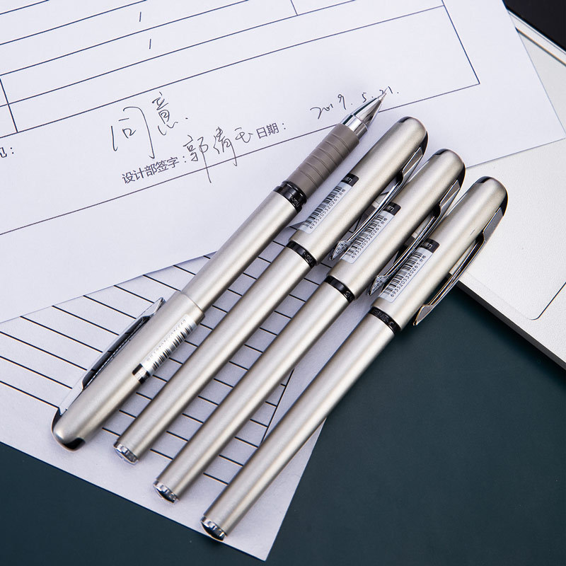 Délix S26 pluma neutra de negocios pequeña fresca de escritorio negro de 0.7mm escritorio de escritorio al por mayor 12 piezas