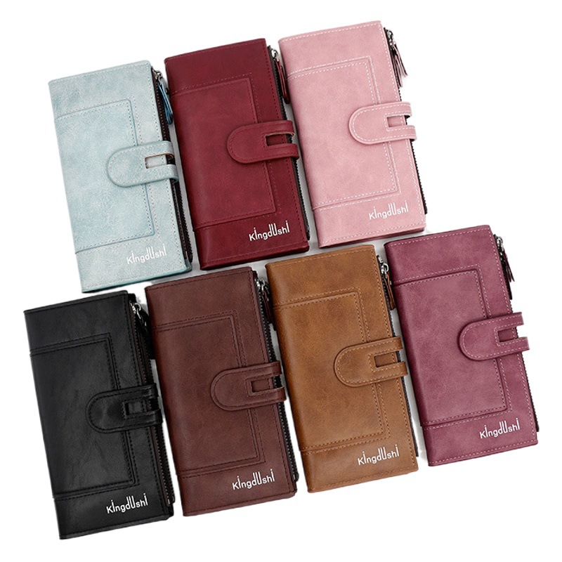 Cross-Border New Women's Long Wallet European and American Fashion Mobile Phone Bag Pu Leather Multi-Card Slot Clutch Bag Coin Purse