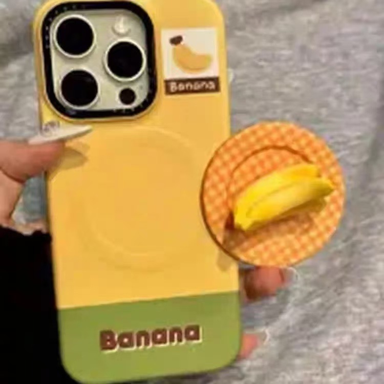 Fruta de verano de dibujos animados divertidos para Apple 16ProMax funda para teléfono móvil 15Pro estéreo 14/13 magnético 15PM