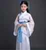 Blue flower white skirt