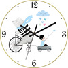 Cartoon series Home House Hall of Children's Room Wall Decoration Static Jumping Second Craft Gift Clock 1400