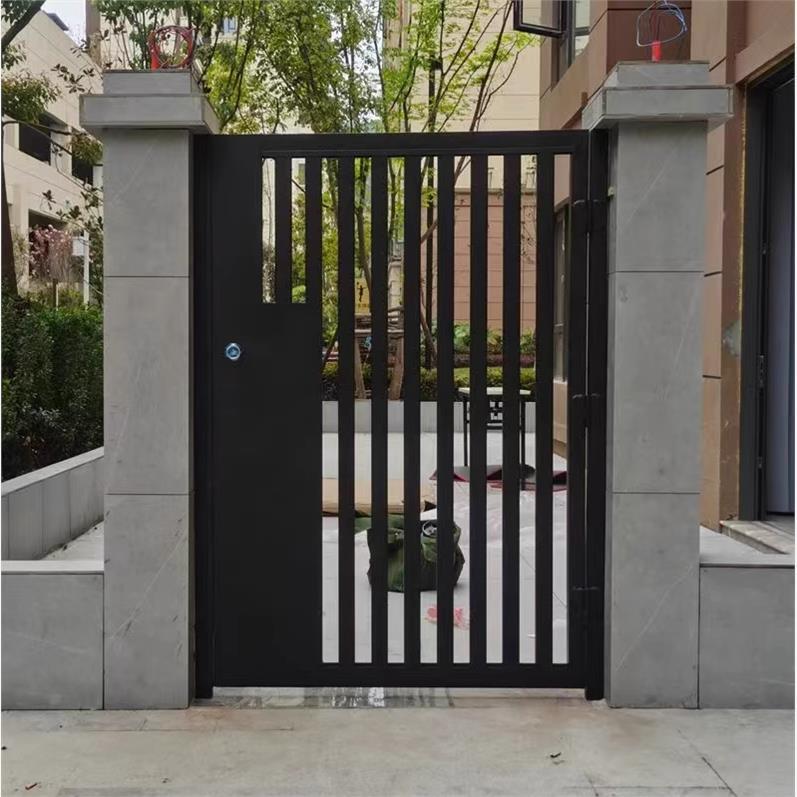 Outdoor Wrought Iron Gate Courtyard Gate Villa Courtyard Gate Rural Garden Fence Iron Gate New Chinese Style Single and Double Anti-Theft Door