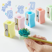 迷你卷笔刀粗孔大三角削笔器跨境马卡龙色单孔高性价比铅笔刀刨笔