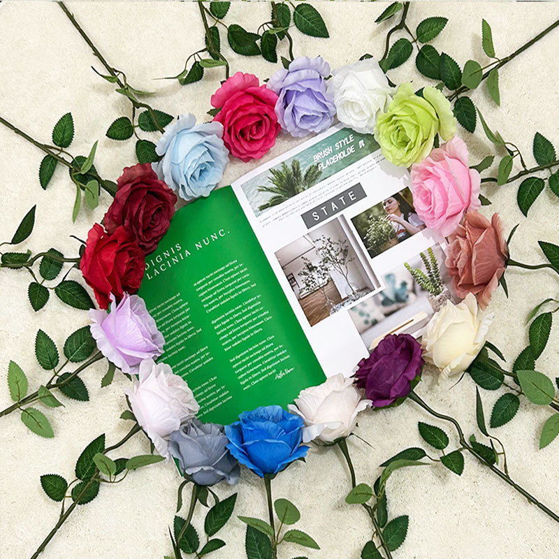 Single Anna Rose Flower, Faux Bouquet, Artificial Silk For Wedding Venue Decoration, Plastic Flower With A High-end Feel_voghion.com