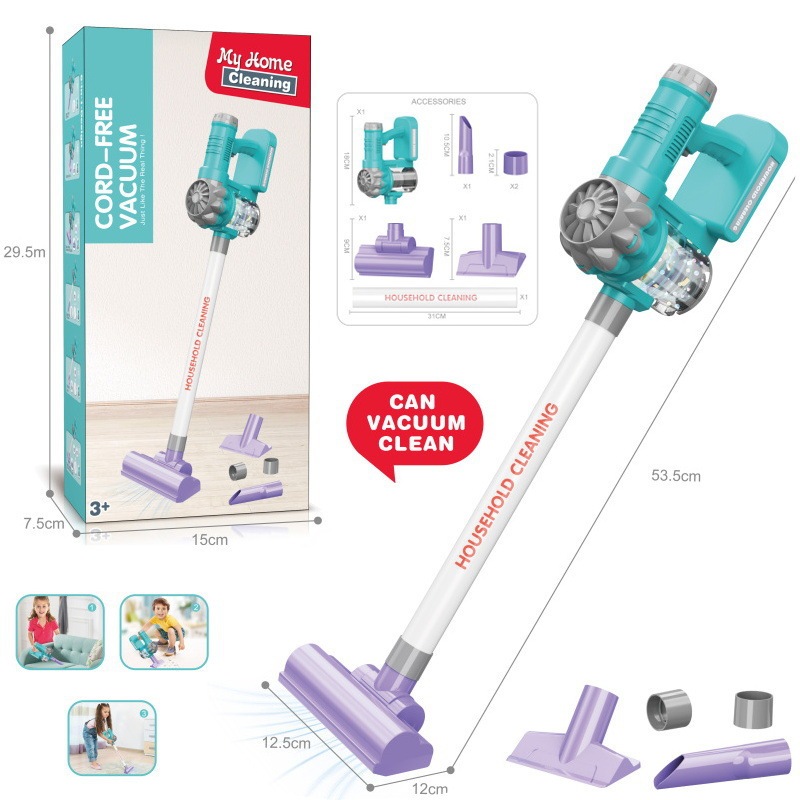 Cross-Border Children's Cleaning Tool Set, Pretend Play Simulation Sweeper and Vacuum Cleaner Toy, Amazon