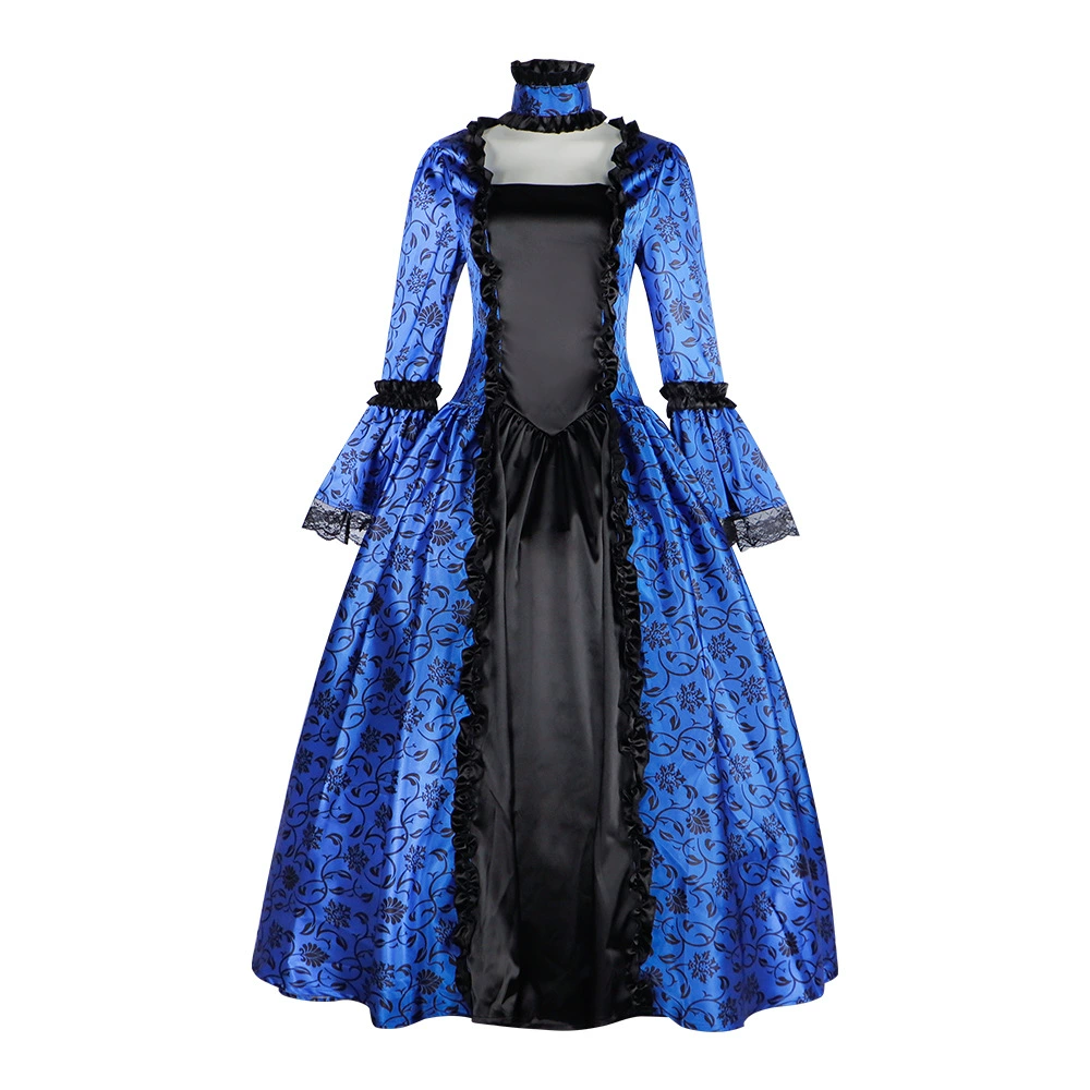 Retro skirt, long dress, cosplay, European style, halloween