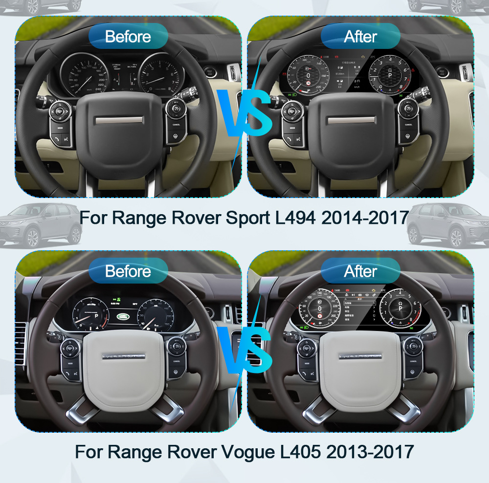 Suitable for Land Rover Range Rover Evoque Discovery 4 Lcd Instrument Upgrade Modification Car Speed and Fuel Gauge Dashboard