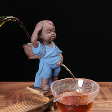 紫砂茶宠物摆件小和尚功夫茶具配件可养装饰品禅意尿童茶滤过滤网