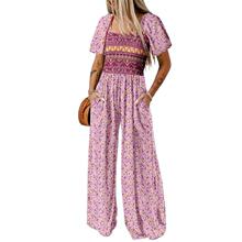 M 28640 Printed overalls with ruffled pockets ӡ������ڴ���