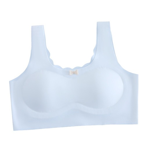 New student breathable underwear girls sports vest development early high school students thin wide shoulder fixed cup tube top