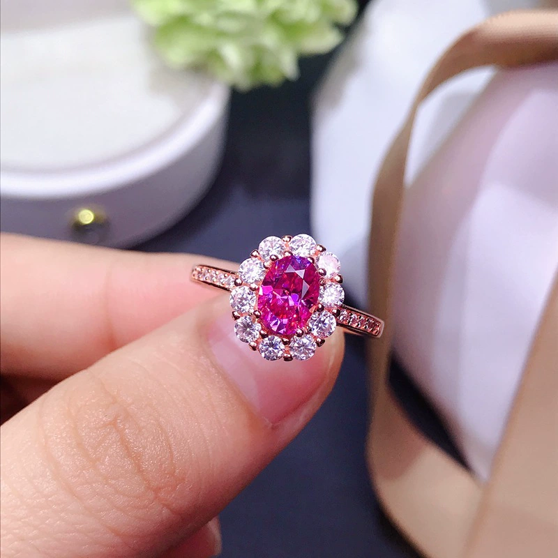 Кольцо женское с бриллиантом Fan Mosang 925 серебро с инкрустациями 1 карат Fan Mosan Diamond ГРА сертификат Black Card Limin