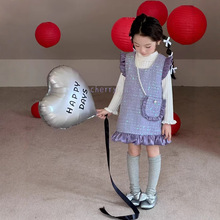 ŮͯСͯ��Ʒͯ�b2024�ﶬ�¿�Ůͯ����ȹ+�ٴ���ë��A��ȹ