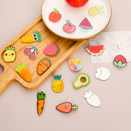 Cute soft carrot cartoon patch acrylic brooch bag accessories pendant fruit strawberry badge pin