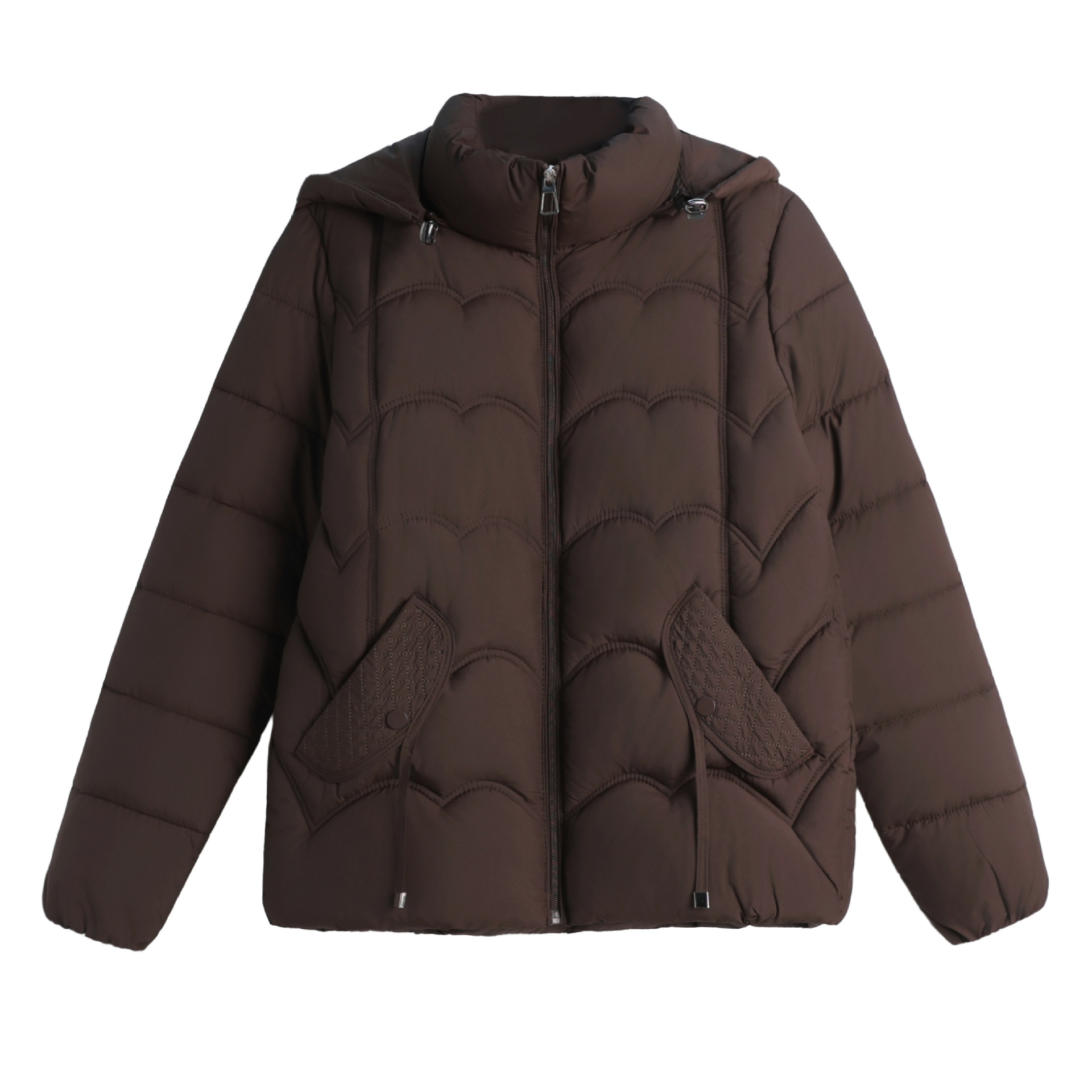 2025 invierno nueva chaqueta de algodón de cuello vertical chaqueta de algodón universal chaqueta de moda extranjera delgada joven madre abrigo de mujer image 5