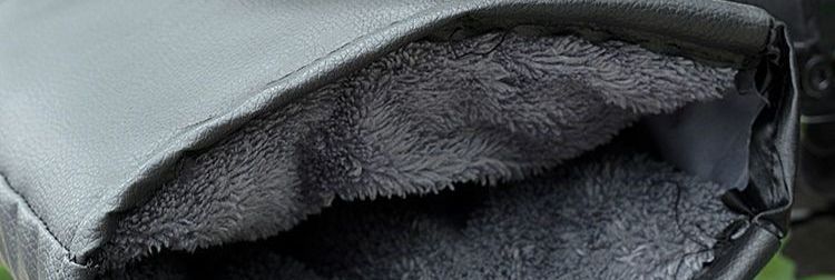 Thickened winter warm handlebar covers for electric bikes, waterproof and windproof, with fleece lining
