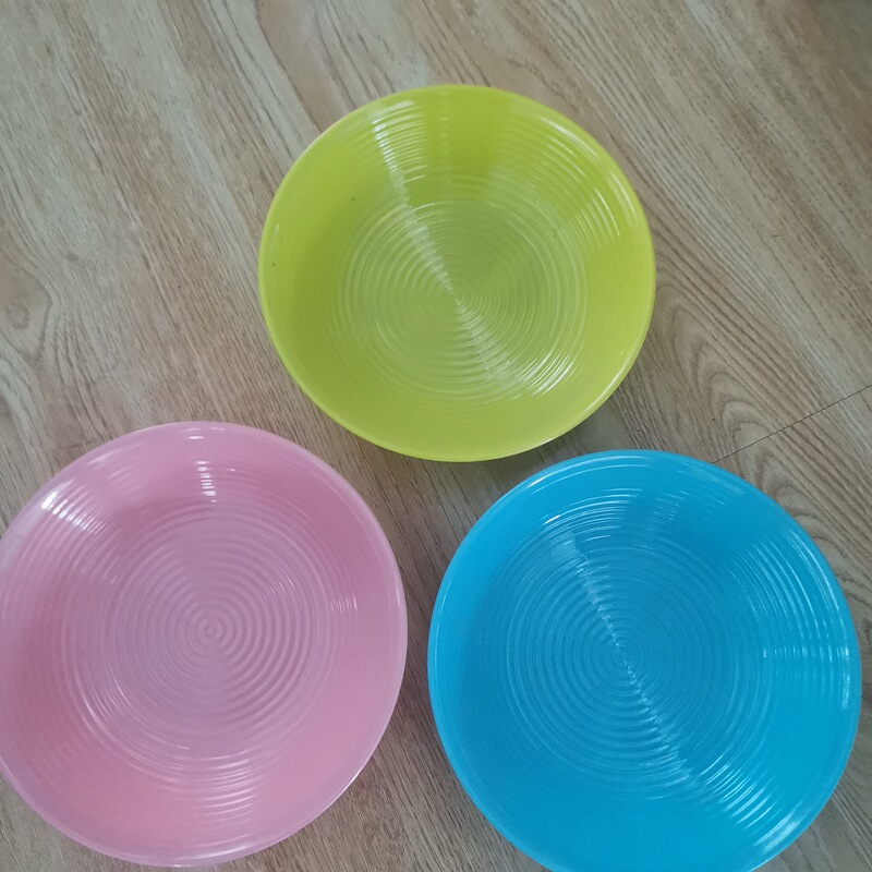 30% melamine Yiwu foreign trade export 8-inch inner circle color melamine plastic melamine round