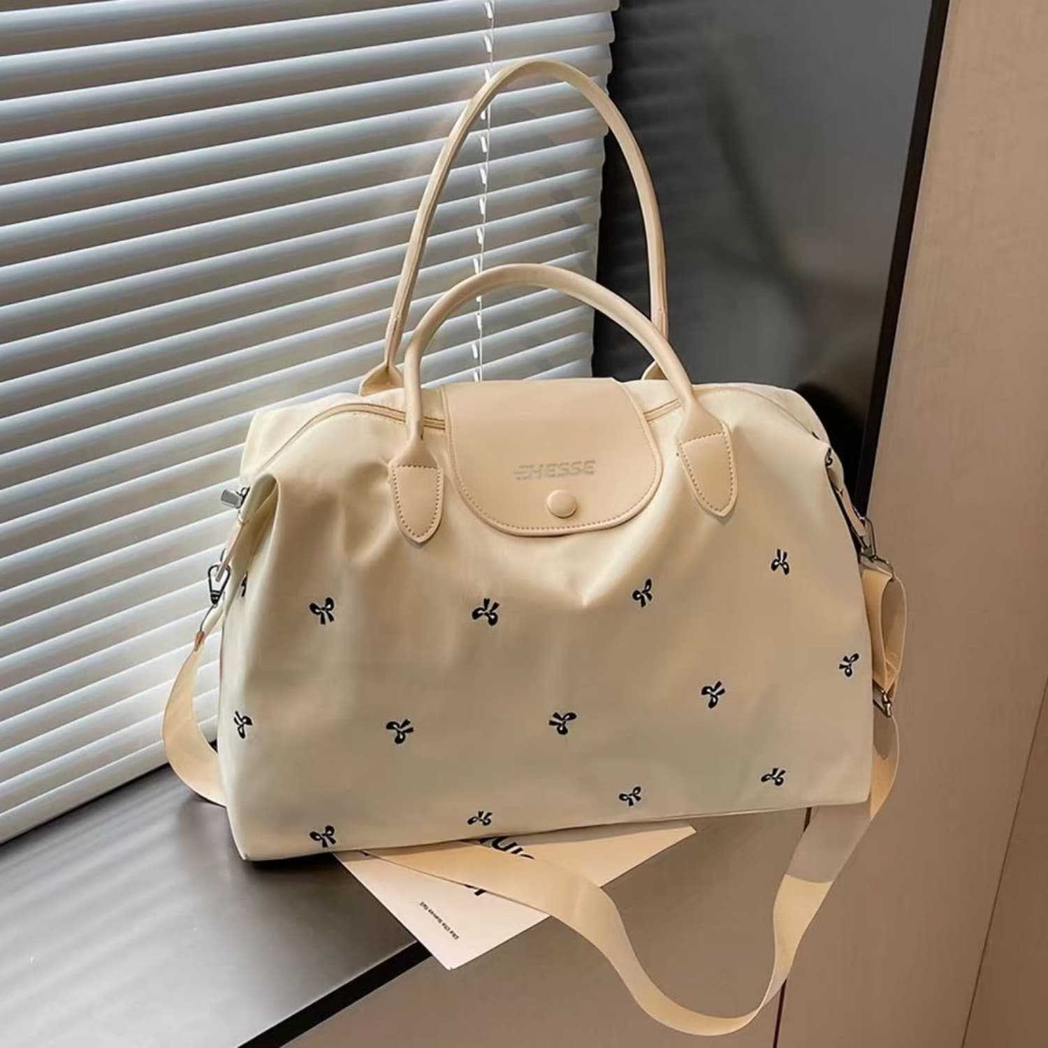 Bolsa de viaje portátil bordada ligera multifuncional de hombro de una sola capa de acondicionamiento físico de gran capacidad bolsa de transporte de Boston