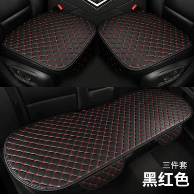 Rear Seat Cushion, Single Piece – Seat cushion, seat cover - black-and-red-thread-front-row-small-three-pieces-front-row-square-mat2rear-row-long-mat