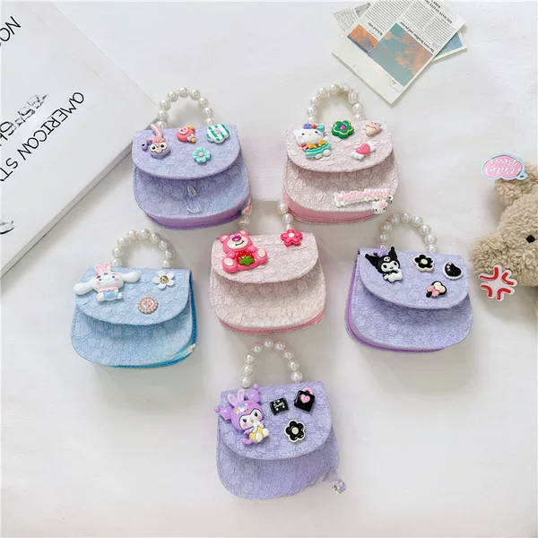 New Style Children's Bag, Little Princess Girl's Super Cute Pearl Bag, Fashionable and Stylish Baby Girl Backpack, Coin Purse, Trendy