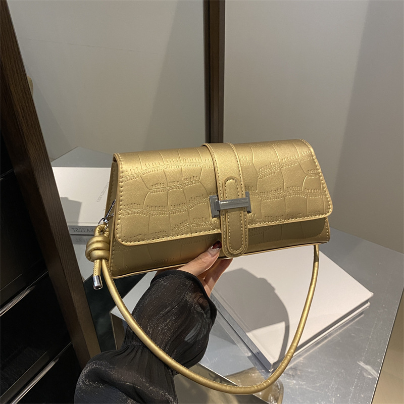 Nueva bolsa de estilo chino, bolsa de brazo para mujeres 2024, nueva moda, nicho, elegante mochila de hombro.