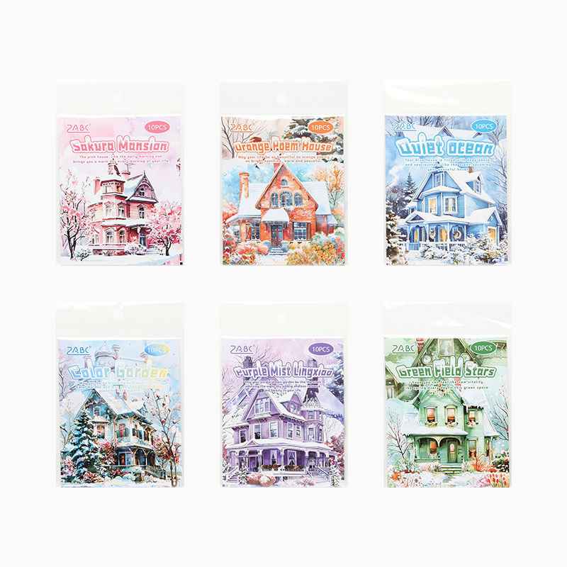 Color Dream Garden Niebla Waterproof Pet Sticker Bag DIY Cuenta de mano Diario Sticker Cuenta de mano Transfronteriza Castillo Sticker Decoración