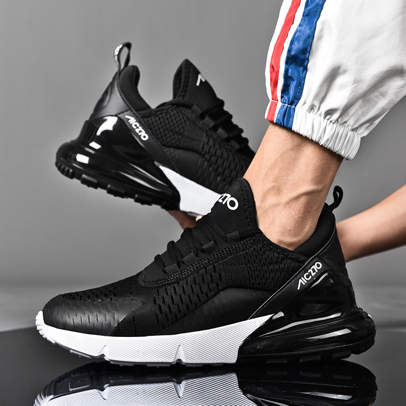 Zapatos deportivos casuales para parejas transfronterizas de primavera y verano, zapatillas para correr de malla transpirable, zapatos de moda para hombre, talla 270, talla grande de moda.