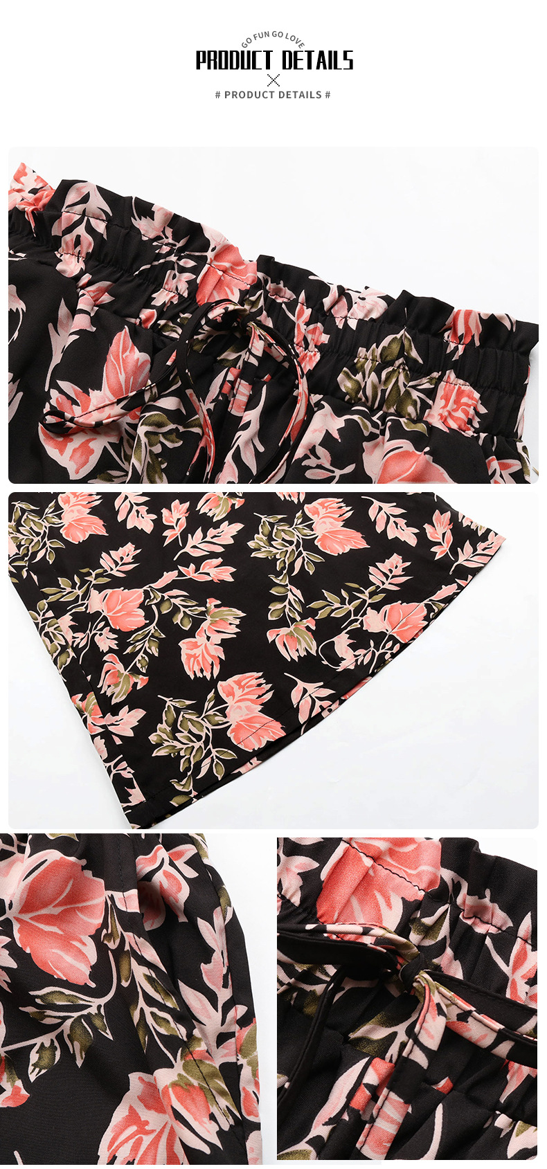 Black Printed Large Flare Wide Leg Pants_voghion.com