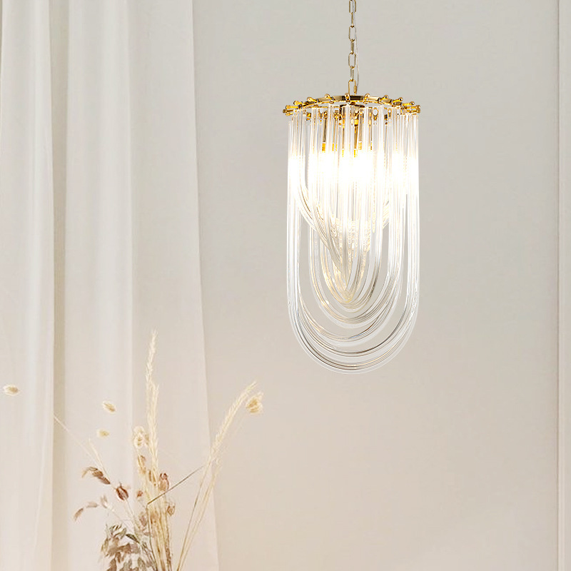 American Light Luxury Restaurant Chandelier Creative Personality Bedroom Bedside Lamp Light Luxury Designer Stair Bar Crystal Lamps