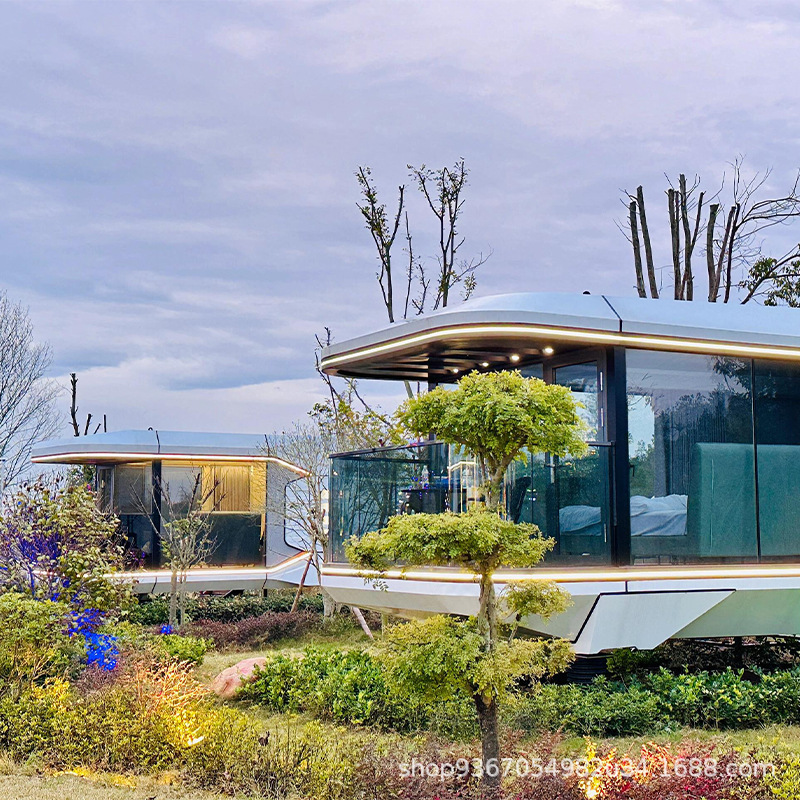 Foshan Mobile Space Capsula B & B Factory Sense de alta gama Smart Hotel Starry Sky Room Área escénica Camping Space Capsula Factory