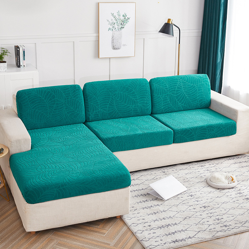 2023 new waterproof jacquard big leaf series-sofa hat three-dimensional relief jacquard cushion cover multi-person