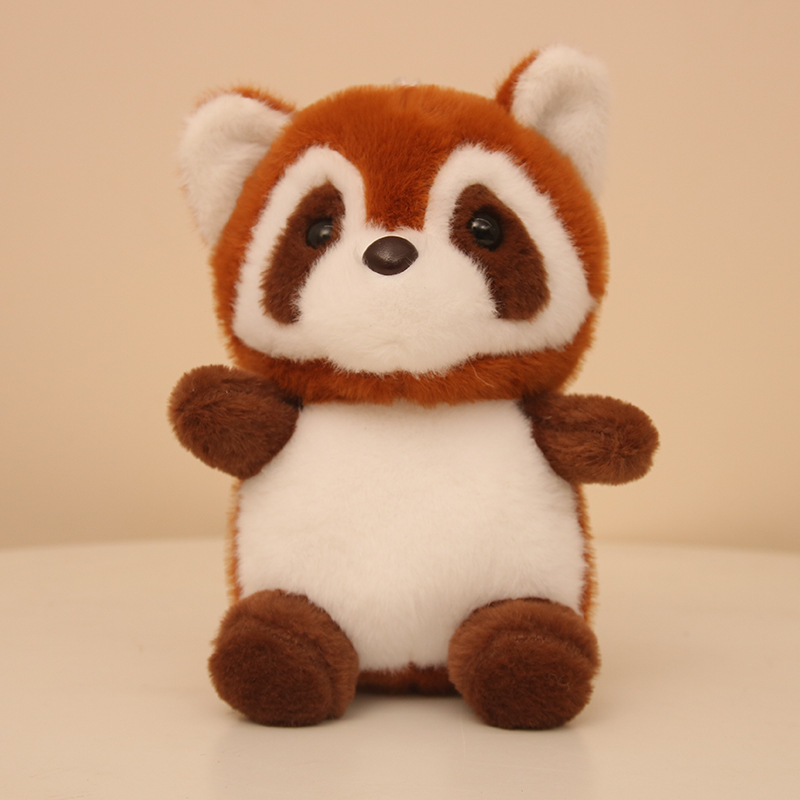 Nueva linda muñeca de agarre de 8 pulgadas mapache peluche niña caja de regalo regalo de cumpleaños para niños al por mayor