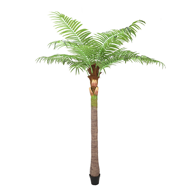 Simulación de cocoteros, cocoteros falsos, plantas en macetas, grandes plantas verdes simuladas, girasoles de agujas, decoraciones para interiores y exteriores, plantas falsas tropicales