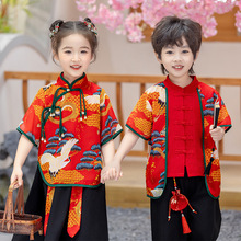 儿童汉服男童新女童唐装古装中国风国学服合唱服幼儿61演出服批发