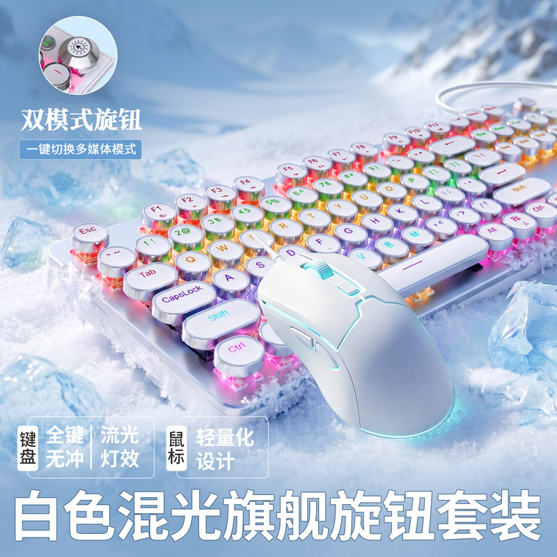 Punk RGB Wired Mechanical Keyboard with Blue Switches, Suitable for Dormitory, Gaming, Esports, Office, Computer, and Laptop Use Punk RGB Wired Mechanical Keyboard with Blue Switches, Suitable for Dormitory, Gaming, Esports, Office, Computer, and Laptop Use