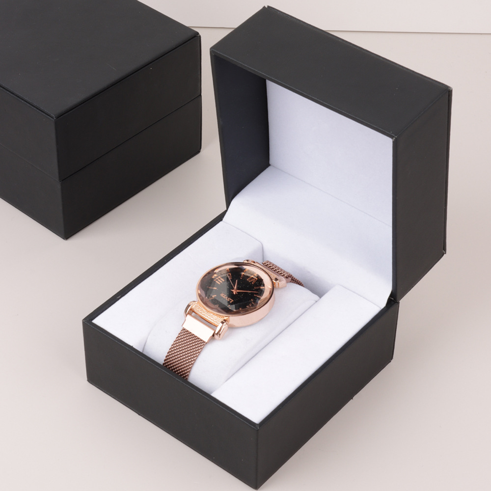 Watch box spot wholesale flip PU watch box leather box packaging box gift box can be printed logo generation