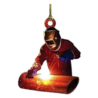 Трансграничные горячие продажи сварщика акриловая подвеска для интерьера автомобиля креативные праздничные украшения Рождественская елка украшения для дома